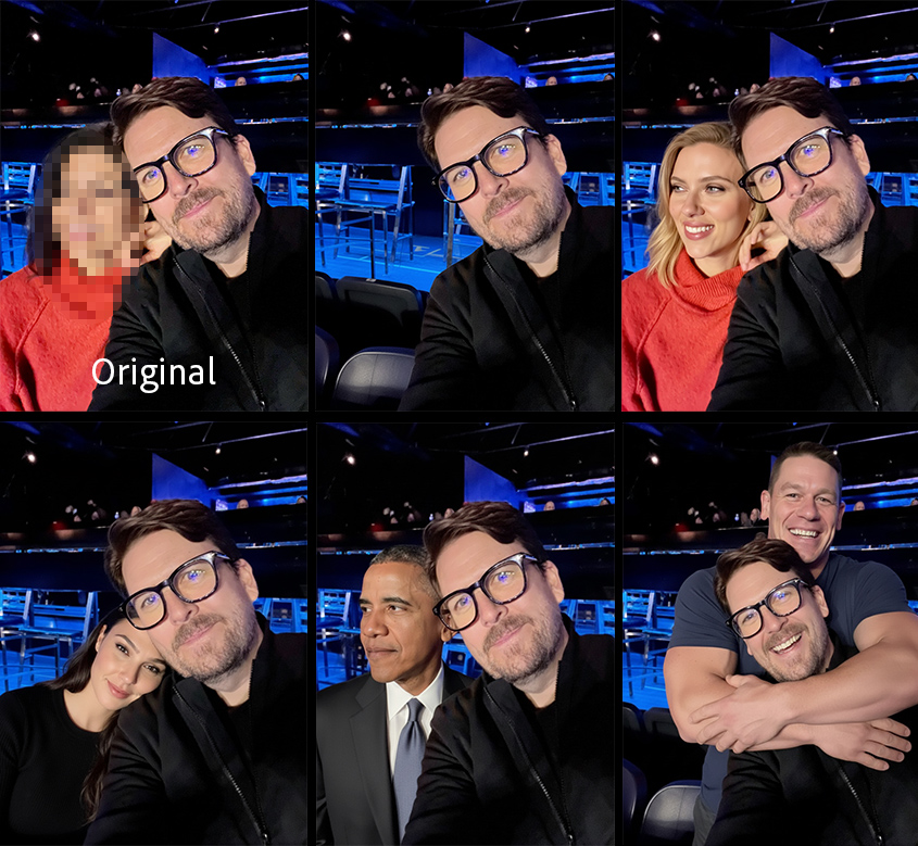 Before and after examples of photo editing